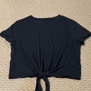 lululemon athletica Black Tie-Front Crop Top